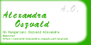 alexandra oszvald business card